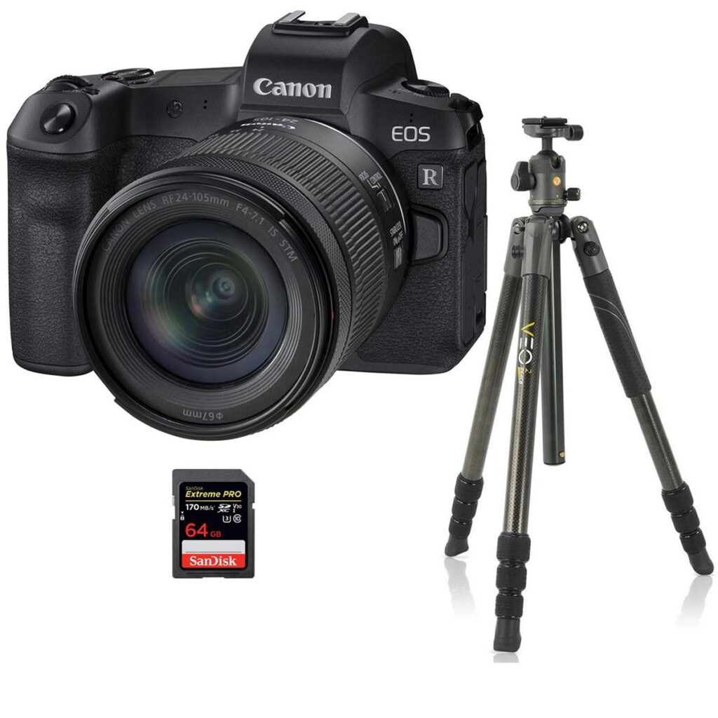 Canon EOS R Digital Camera with RF 24105mm f4 L IS Lens, Bundle with